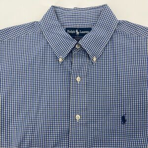 Ralph Lauren Yarmouth 100% Cotton Gingham Button Down Men's 16.5 (34/35)
